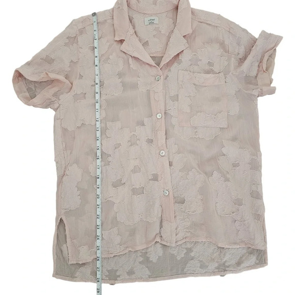 Aritzia Wilfred Atticus button-up shirt soft blush pink small - Picture 13 of 15